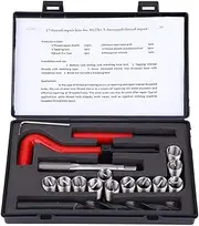 Thread Repair Tool M12x1.5 ThreadInsertKit 17 Pcs Female Thread Repairing Accessory Assortment for Rethreading and Thread Repair Sleeve Usage Scenarios