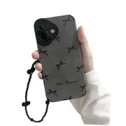 Case for iPhone 16 Plus Phone Case Suede Cute Aesthetic Bow with iPhone 16 plus
