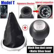 Silver Cap Gear Shift Knob 5 Speed Shifter Boot Fit For Suzuki ALTO 2010-2015 (for: Suzuki)