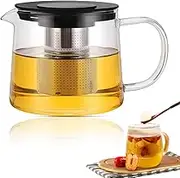 Teapot with Strainer Insert, 1500 ml Glass teapot with lid, Tea Pot, Glass teapot, teapot for Induction and Other Types of cookers