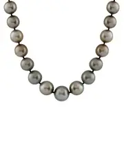 Splendid Pearls 14K White Gold 10-14mm Tahitian Pearl Necklace