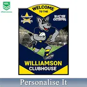 NRL North Queensland Cowboys Personalised Welcome Sign