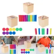 Wooden Color Shape Sorting Toy Wooden Box Toy for 12-18 Months Holiday Gifts