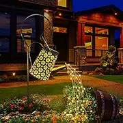 Solar Watering Can with Lights, Retro Metal Hanging Solar Lantern with String Lights, Solar Lanterns Outdoor Waterproof Garden Decor, Star Art Lamp Decorative for Walkway Backyard Patio Lawn Garden