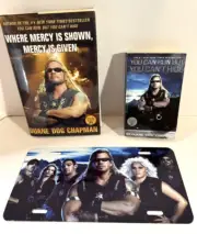 Dog the Bounty Hunter Duane Chapman Beth License Plate + 2 Books