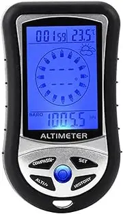 Electronic Altimeter - Digital Compass | Handheld Electronic Navigation GPS Compass Weather Forecast Barometer | Multifunction Handheld Barometer Temperature Gauge Portable Device with Backlight