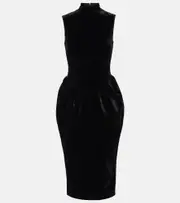 [Rasario] Rasario Velvet midi dress AU 8 black