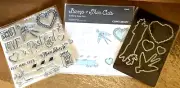 CTMH Z3645 THIN CUTS & D1910 AIR MAIL by Aimee ~ Heart, LOVE, Bird, POST CARD