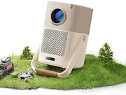 Yaber T2 Portable Projector [Built-in Battery & Sound by JBL] Projector Outdoor, Native 1080P, Auto Focus Keystone, WiFi 6 & Bluetooth, Smart Home Movie Projector (TV Dongle Sold Separately)