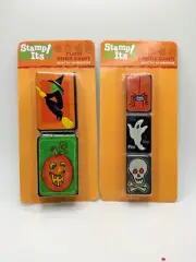 5 Halloween Fall Rubber Stamps Pumpkin Ghost Witch Pirate Spider Stamp Its!