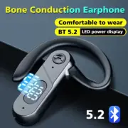 Bluetooth 5.2 Bone Conduction Headset Wireless Outdoor Sport Open Ear Headphones