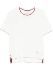 [Thom Browne] Cotton Waffle Rib Cuff Tee Men