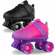 Crazy Skates ROCKET Quad Speed Rollerskates | Men Womens Boys Girls Roller Size