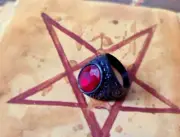 High Ranking Illuminati Freemason Ring Antique Vintage Metaphysical Triangle