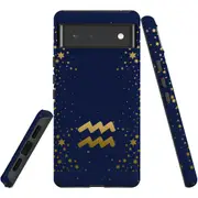 For Google Pixel 6 Case, Shielding Back Cover,Aquarius Sign