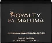 The King and Queen Collection by Royalty By Maluma for Unisex - 4 Pc Gift Set 0.05oz Onyx For Him EDP