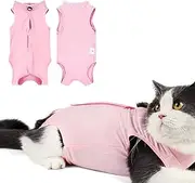 Favson Cat Recovery Suit Post Surgery,Breathable Kitten Onesie for Cats After Surgery,Suit for Abdominal Wounds or Skin Diseases, Kitten Surgery Recovery,Cat Bodysuit After Surgery Anti Licking