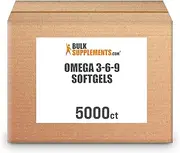 BulkSupplements.com Omega 3-6-9 Softgels -Omega 3 Supplement - Fish Oil Supplements - Omega 3 6 9 - Omega 369 Supplement - Fish Oil Omega 3 Pills - Omega 6 Supplement (5000 Count - 5000 Servings)