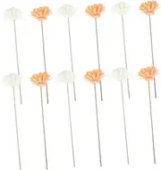 12pcs Scent Diffuser Sticks with Artificial Flower Rattan Reeds Elegant Home Office and Hotel Decor No Flame Required Continuous Fragrance Release for Inviting Atmosphere