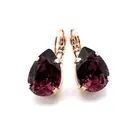 Earrings By Mariana Woman Beautiful Pear Shape Amethyst Swarovski Crystals
