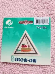 Vintage Retired Brownie Girl Scout Make It Eat It Badge Patch New