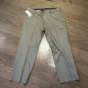NWT Dockers Signature Straight Fit Khakis Pants Flat Front Beige Mens Sz 40x29