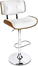 Artiss Bar Stools Stool Adjustable Kitchen Swivel Counter Barstools Dining Chair Chairs Gas White Leather in 64-85cm Seat Height Floor Set for Home Bar Dining Room Cafe Outdoor Indoor
