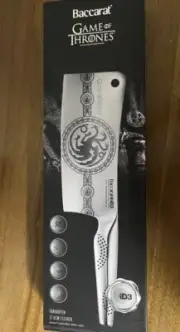 RARE Baccarat iD3 Cleaver Knife 17.5cm Game Of Thrones Targaryen House Of Dragon