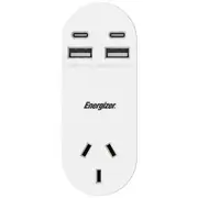 Energizer Single Outlet Power Strip USB-A + USB-C