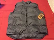 NWT Sportier 1957 Men’s Char Char Puffer Vest Sz M Zipper Front Moch Turtle Neck