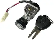 Electric Bikes Switch Lock Replacement Ignition on Off Key Switch Lock Spare Part Sturdy for Electric Bicycles