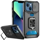 For iPhone 13 Pro Max/Mini/12/11/Pro Armor Case Ring Stand Shockproof Hard Cover