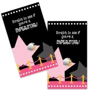 A Star Is Born Hollywood Black|Pink - Baby Shower Scratch Off Game Pack