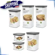 6 Piece Pantry Storage Set Food Containers Canister Kitchen Bin Organizer Jars