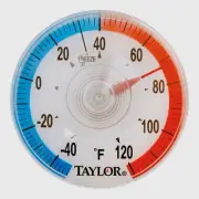 Taylor 3-1/2" Outdoor Dial Thermometer Suction Cup Clear Temperature New 5321N