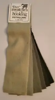 Wool Swatches Grey Green #24 DORR MILL 6 Values Rug Hooking Applique Crafts