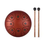5.5 Inch Mini 8-Tone Steel Tongue Drum C Key Percussion Instrument Hand Orange
