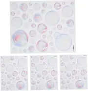 Cabilock Underwater Wall Decal Bubble Theme 4 Sheets Ocean Bubble Stickers Easy Peel Wall Sticker for Boys and Girls 's Room Birthday