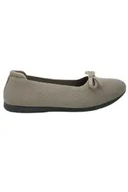 Clarks Cloudsteppers Knit Bow Flats Carly Hope Stone