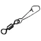 MUSTAD 3 x Packets of Black Rolling Fishing Swivels with Hook Snaps