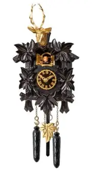 Quartz Cuckoo Clock 5-leaves, bird EN 522/5/25 Q NEW