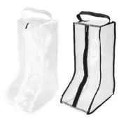 2pcs Tall Boots Storage Bag, Dust Proof Boots Bag for Home Travel, Black White