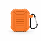 AirPods Case Silicone Protective Cover For Apple AirPods 1 2 + Keychain Orange