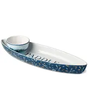 Certified International Wake At The Lake 3D Canoe 2pc Chip & Dip