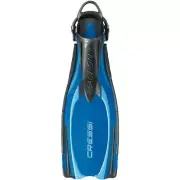 Cressi Reaction Open Heel Fins with Bungee Straps, Small/Medium, Blue/Azure