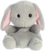 Aurora Adorable Palm Pals Pebbles Bunny Stuffed Animal - Grey 5 Inches