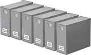 SpaceAid 6 Pack Bed Sheet Organizers and Storage, Foldable Sheet Organizer for Linen Closet, Sheets Set Folder Keeper with Window XL (Queen & King Size) Organizing Bedding Container, Gray