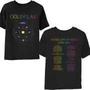 Music Of The Spheres World Tour 2024 Tee, Coldplay 2024 AU/NZ Tour, Coldplay Shi