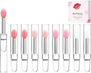 Silicone Lip Brushes Tool, Lipstick Applicator Brushes with Caps for Makeup Beauty Brushes, Eyeshadow Lip Brush for Applying Mask Oil, Lipstick Lip Gloss, 8pcs/box Multi-colored
