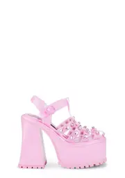[Sugar Thrillz] Self-Love Club Platform Heels - Pink